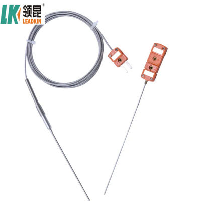 เครื่องตรวจสอบอุณหภูมิแบบ Thermocouple แบบ K พร้อม NiCr-NiSi / NiCr-NiAl Sheath สําหรับช่วงอุณหภูมิสูงถึง 400 °C